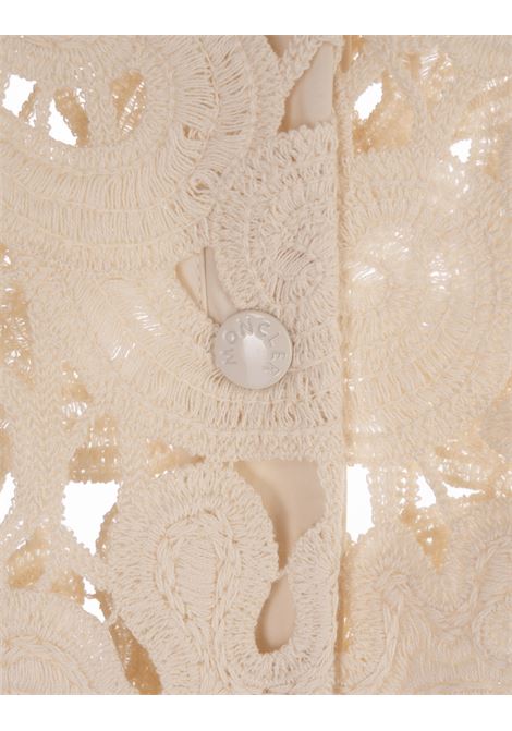 Camicia In Macramé Floreale Bianco Avorio MONCLER | 093-2F00015 598LR060